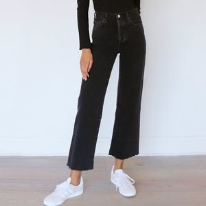Denim Forum Aritzia Farrah High Rise Wide Leg 28L